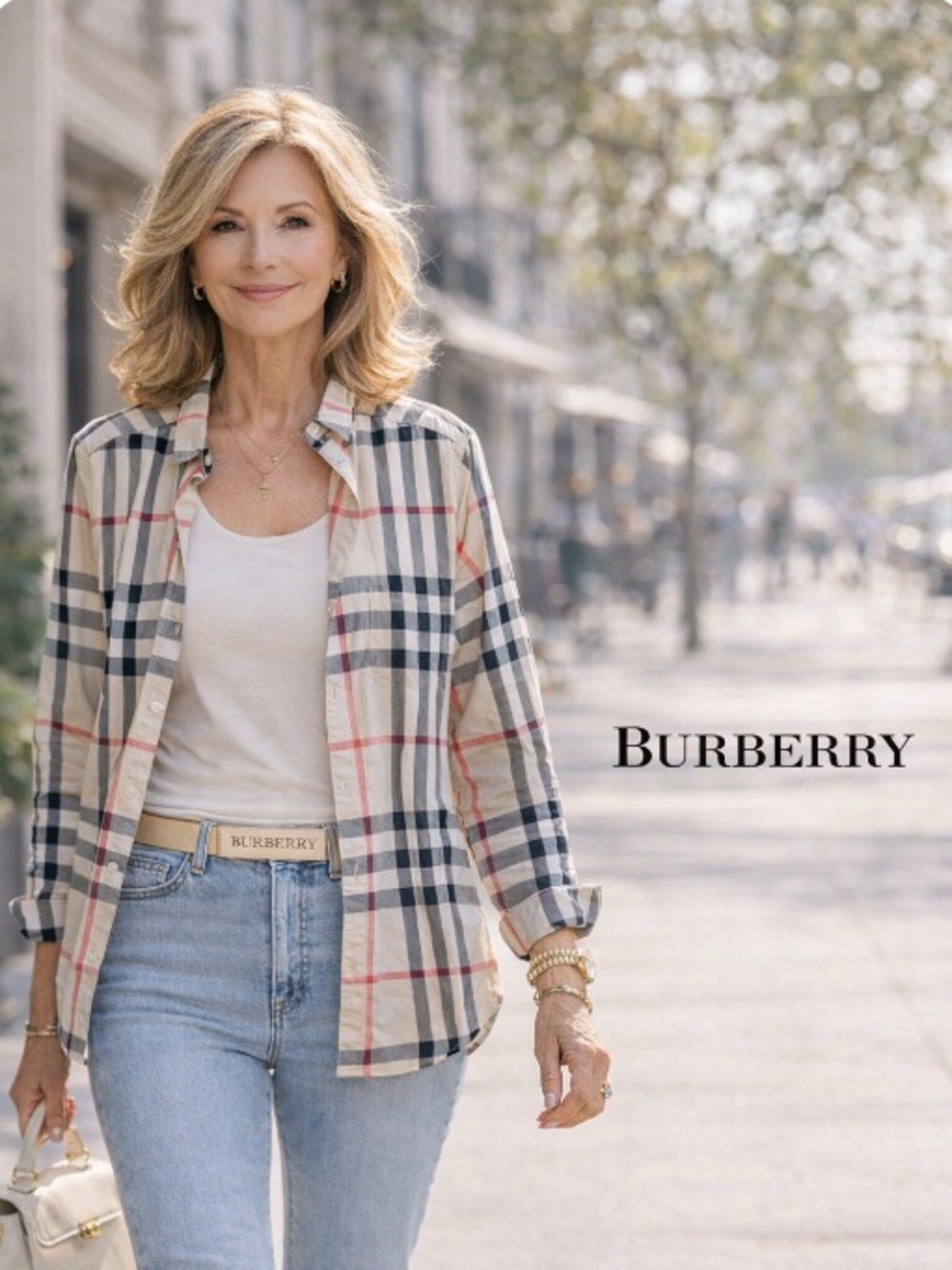 Burberry Authentic Nova check Unisex Plaid Button-Up Shirt
